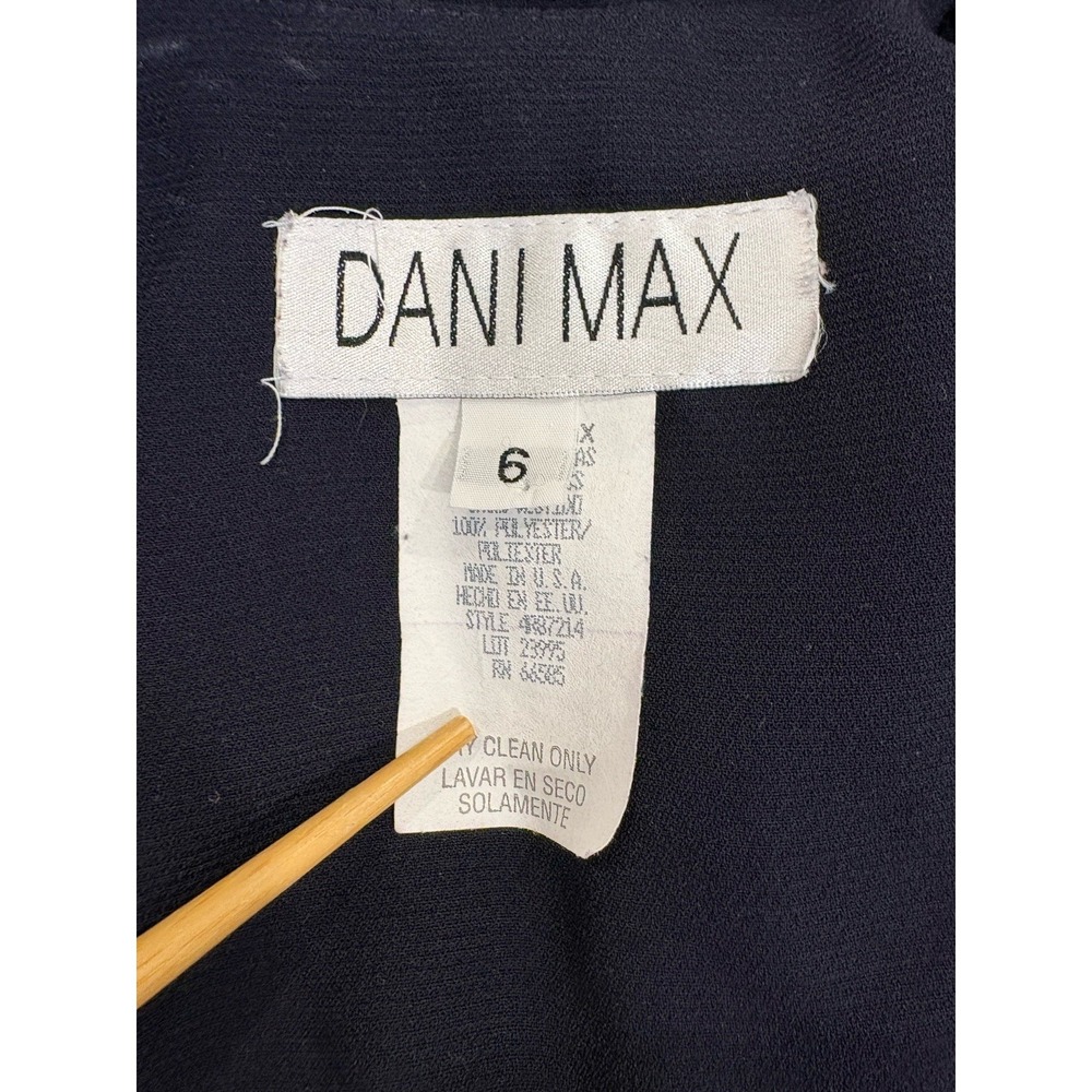 Vtg 90s Cropped Jacket Blazer Open Color Block Dani Max Minimalist - Picture 7 of 8
